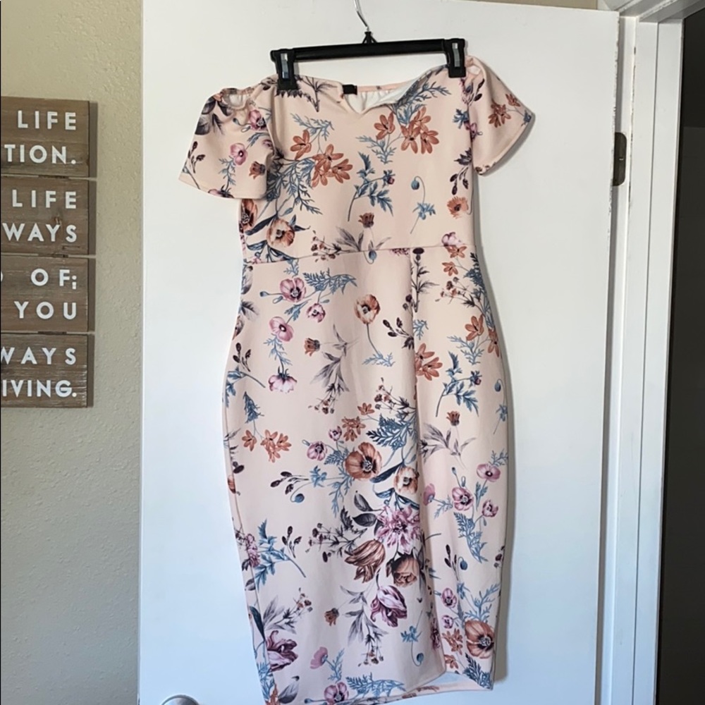 Misguided off shoulder dress